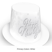 25 Pack Bulk Whiteout New Year Hi-Hat