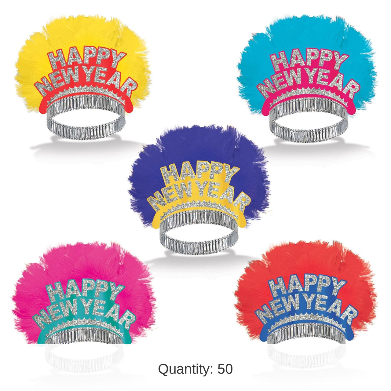 50 Pack Bulk Happy New Year Bird Of Paradise Tiara