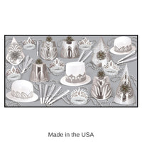 Silver Dollar New Year's Eve Party Kit for 50 People