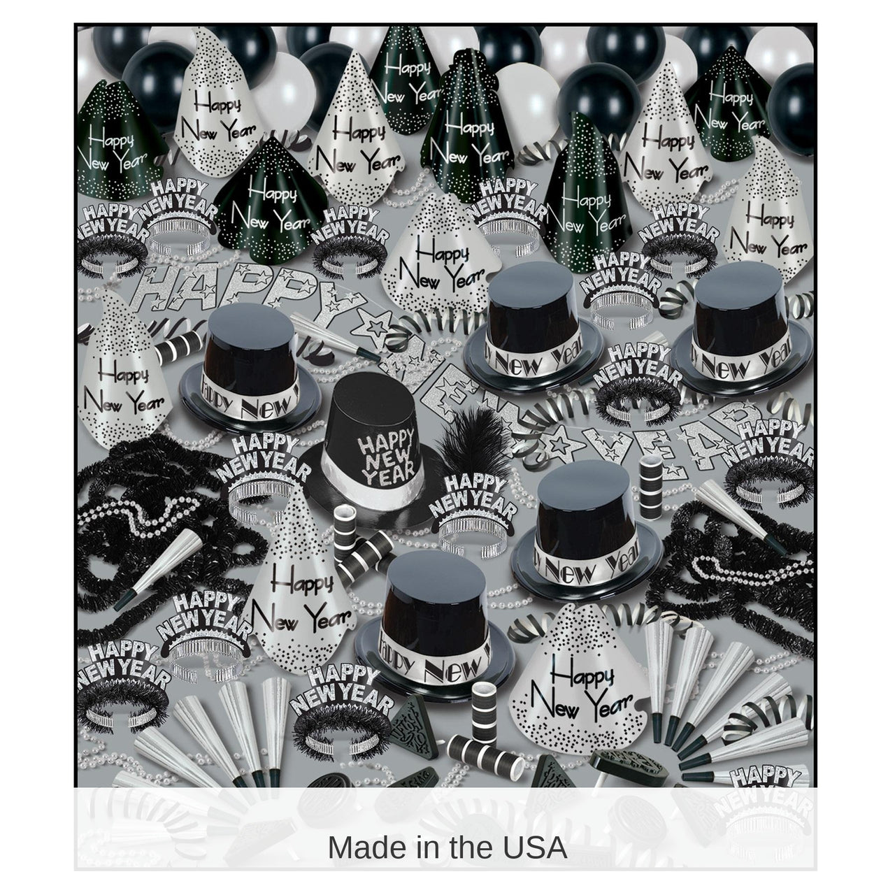Silver Bonanza New Year's Eve Party Kit for 100 People