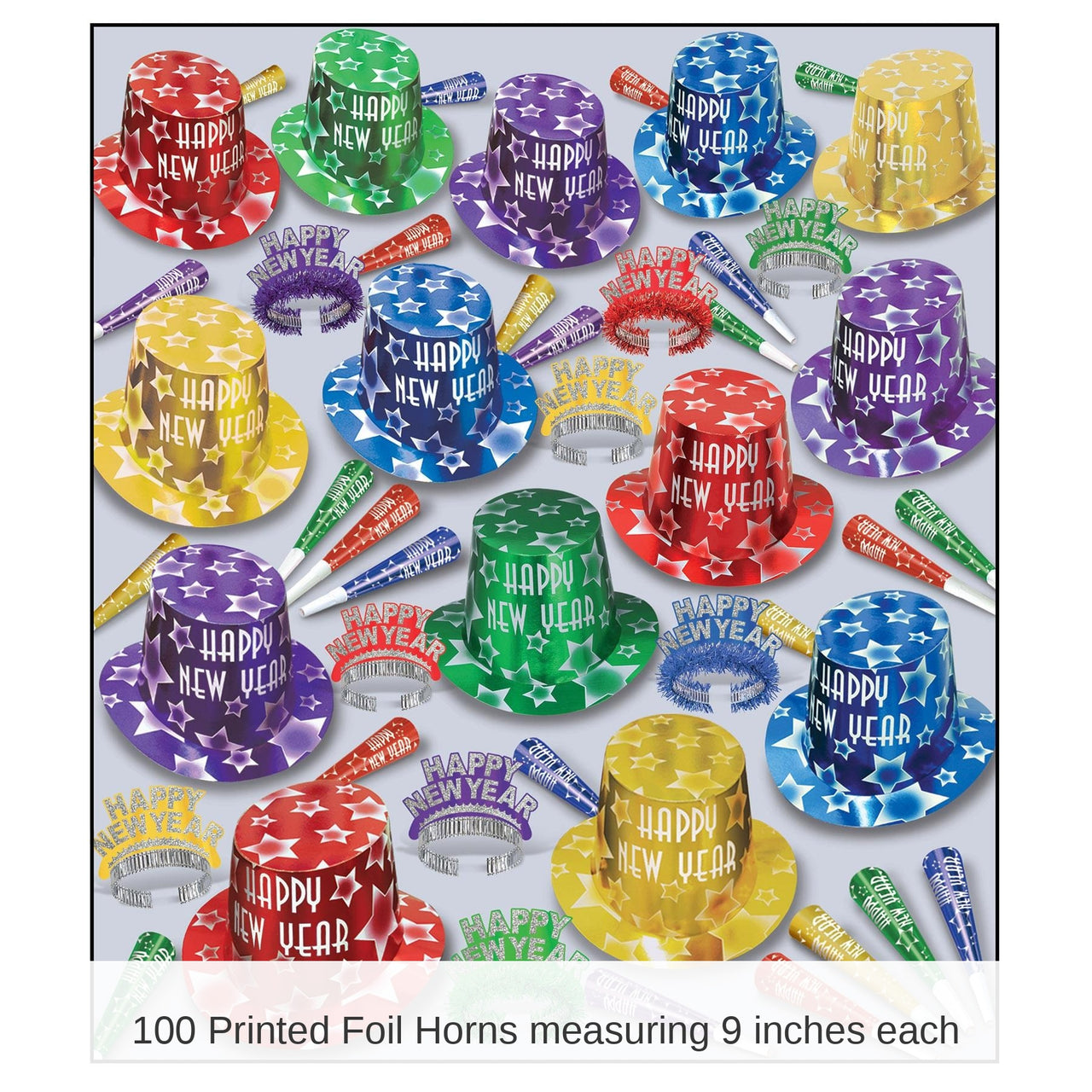 Gem-Star Deluxe New Year's Eve Party Kit for 100 People