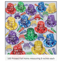 Gem-Star Deluxe New Year's Eve Party Kit for 100 People