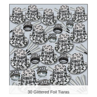 Gem-Star Deluxe Silver New Year's Eve Party Kit for 100 People