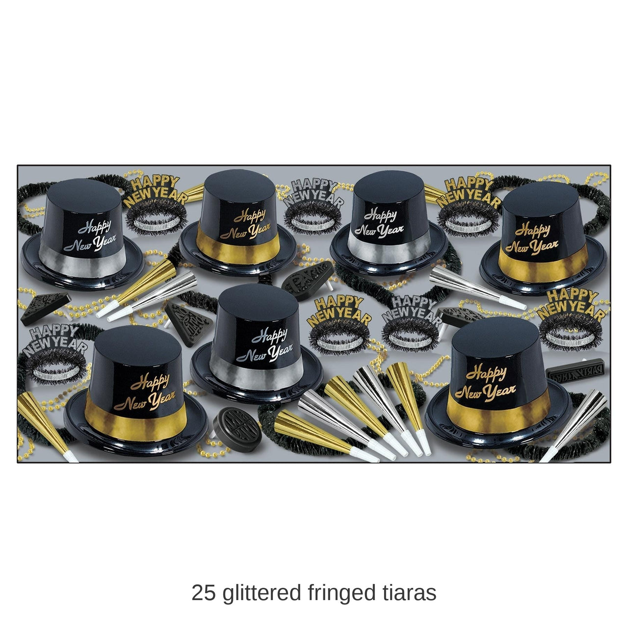 Silver Gold Legacy New Year's Eve Party Kit for 50 People