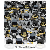 Silver Gold Super Deluxe New Year's Eve Party Kit for 100 People