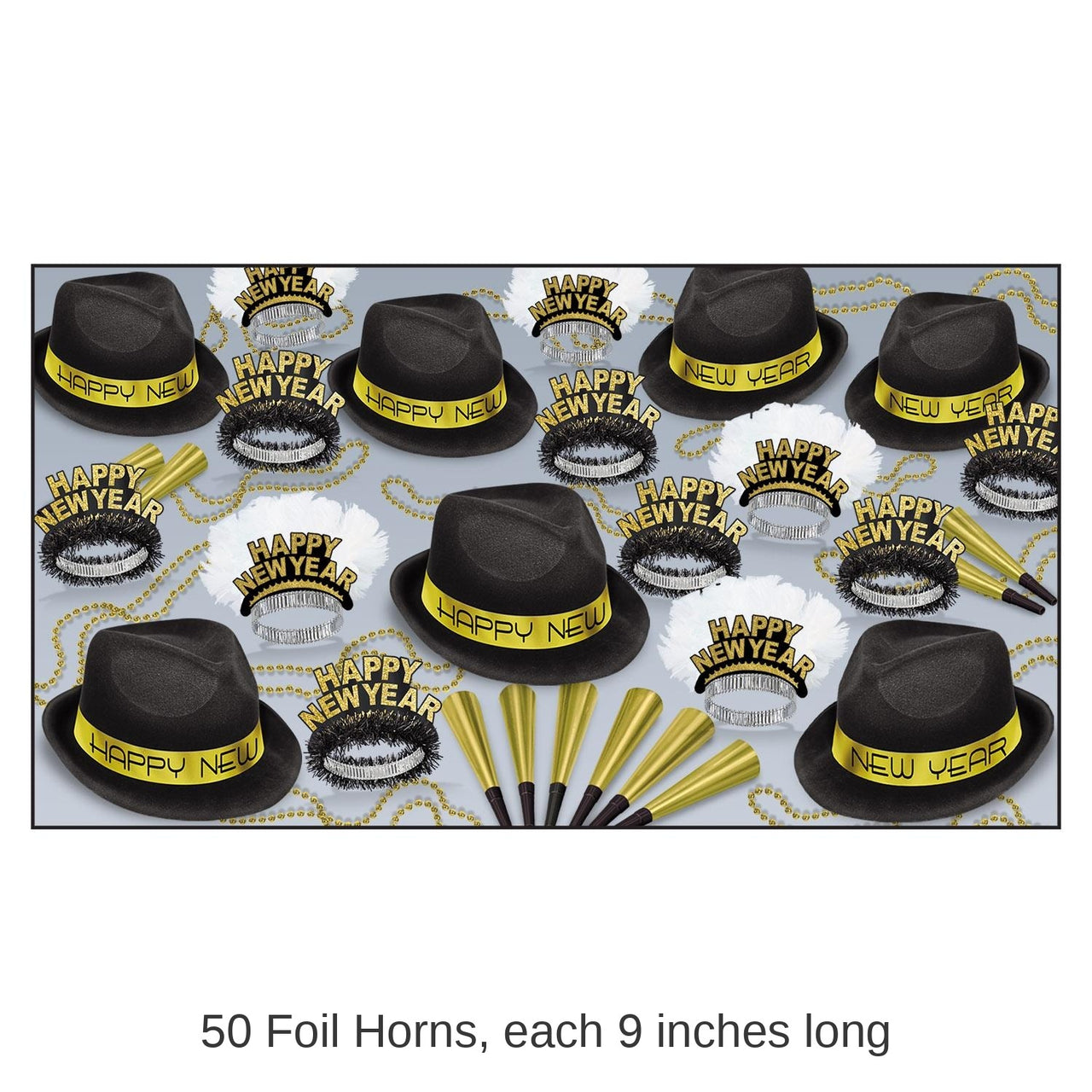 Chairman Gold New Year's Eve Party Kit for 50 People