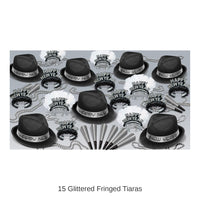 Chairman Silver New Year's Eve Party Kit for 50 People