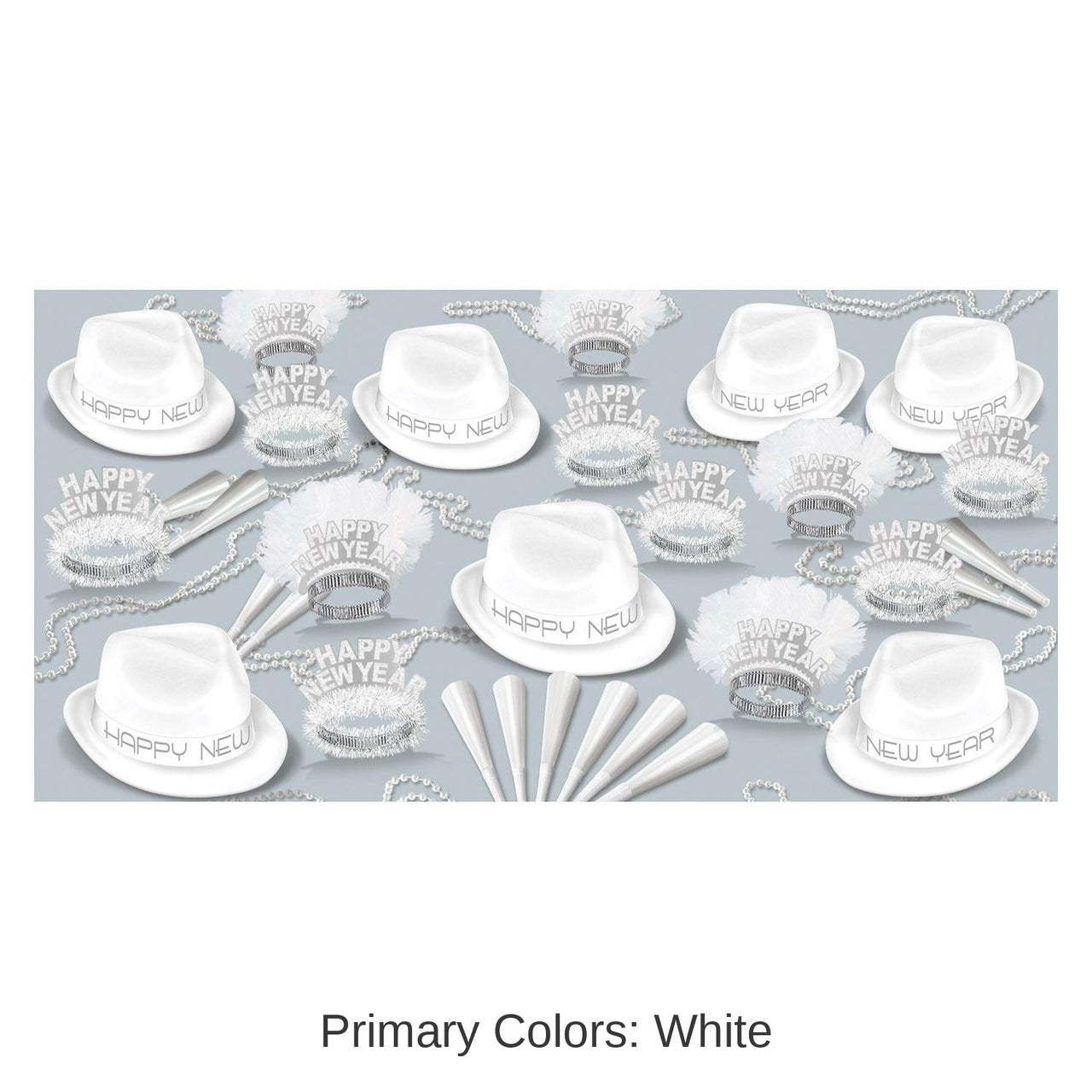 Chairman White New Year's Eve Party Kit for 50 People