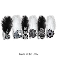 50 Pack Bulk New Year's Eve Black/White Roaring 20's Tiara
