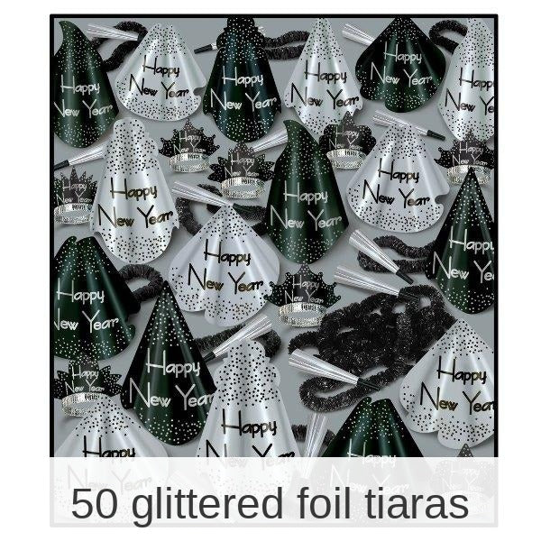 Silver Grand New Year's Eve Party Kit for 100 People
