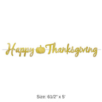 12 Pack Bulk Foil Happy Thanksgiving Streamer