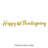 12 Pack Bulk Foil Happy Thanksgiving Streamer