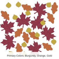 12 Pack Bulk Thanksgiving Fall Leaf Deluxe Sparkle Confetti (0.5 Oz/Pkg)