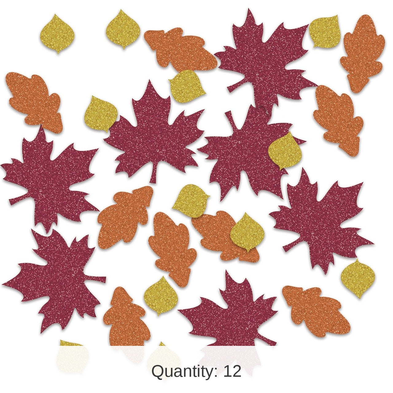 12 Pack Bulk Thanksgiving Fall Leaf Deluxe Sparkle Confetti (0.5 Oz/Pkg)