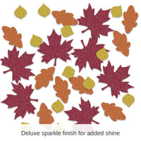 12 Pack Bulk Thanksgiving Fall Leaf Deluxe Sparkle Confetti (0.5 Oz/Pkg)