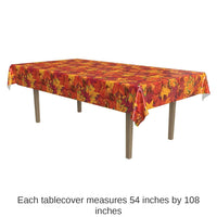 12 Pack Bulk Thanksgiving Fall Leaf Tablecover