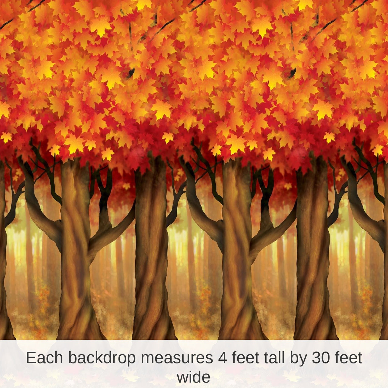 6 Pack Bulk Thanksgiving Fall Trees Backdrop