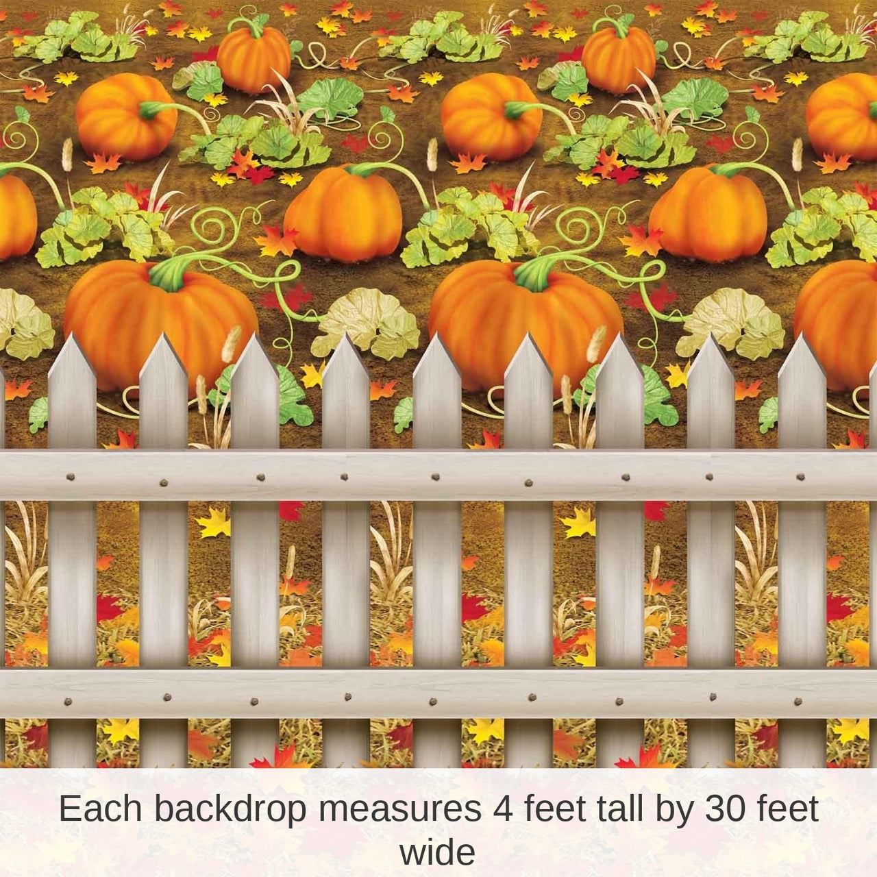 6 Pack Bulk Thanksgiving Pumpkin Patch Backdrop