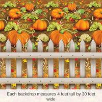 6 Pack Bulk Thanksgiving Pumpkin Patch Backdrop