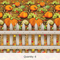 6 Pack Bulk Thanksgiving Pumpkin Patch Backdrop