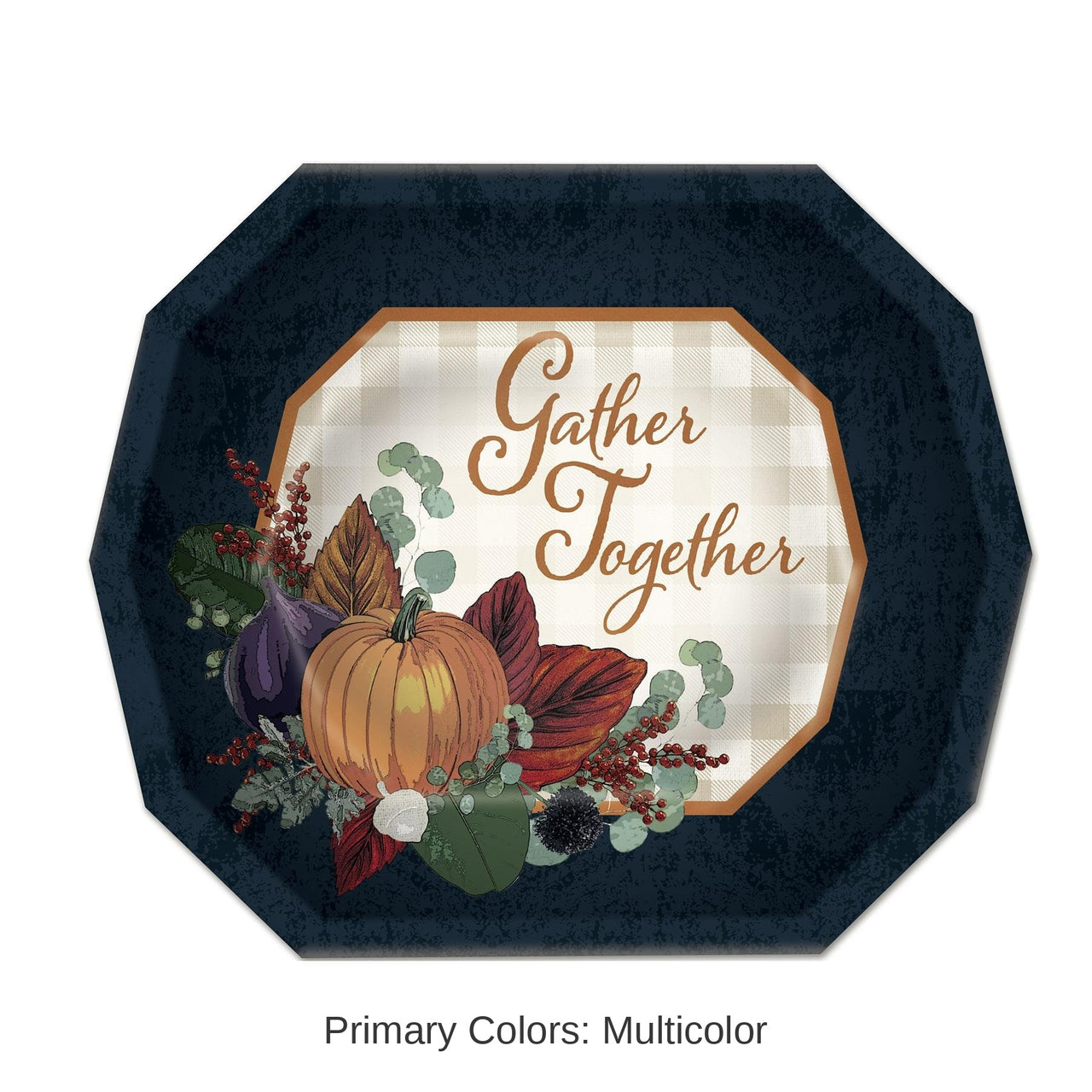 96 Pack Bulk Fall Thanksgiving Dessert Paper Plates 7.5 inch