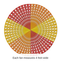 4 Pack Bulk Thanksgiving Leaf Jumbo Display Fan