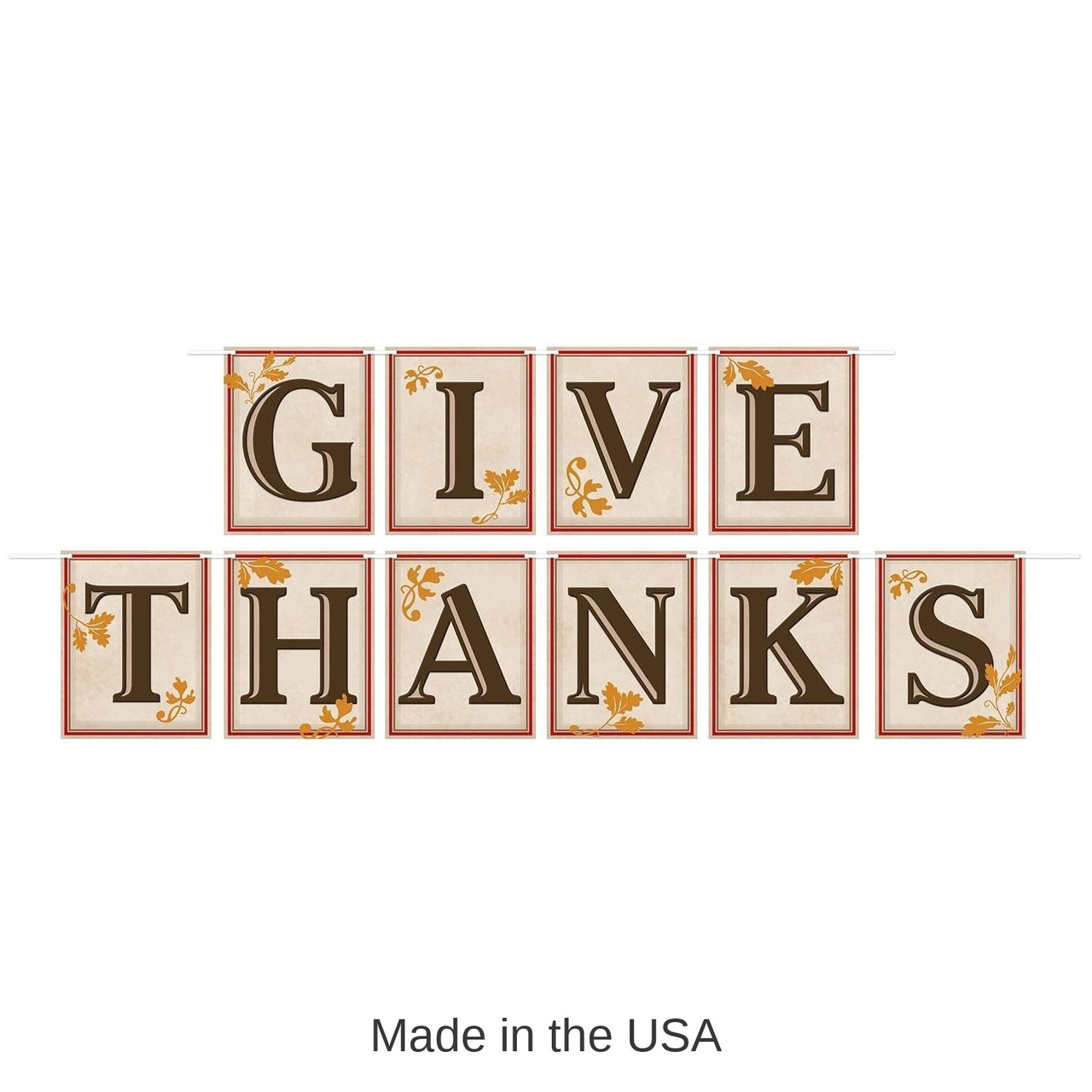 12 Pack Bulk Thanksgiving Give Thanks Streamer