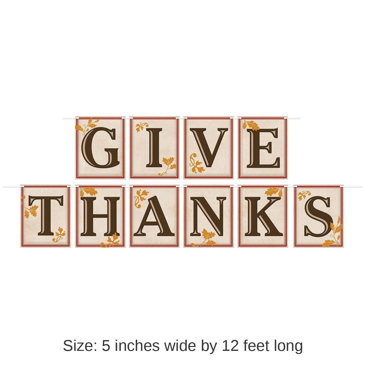 12 Pack Bulk Thanksgiving Give Thanks Streamer