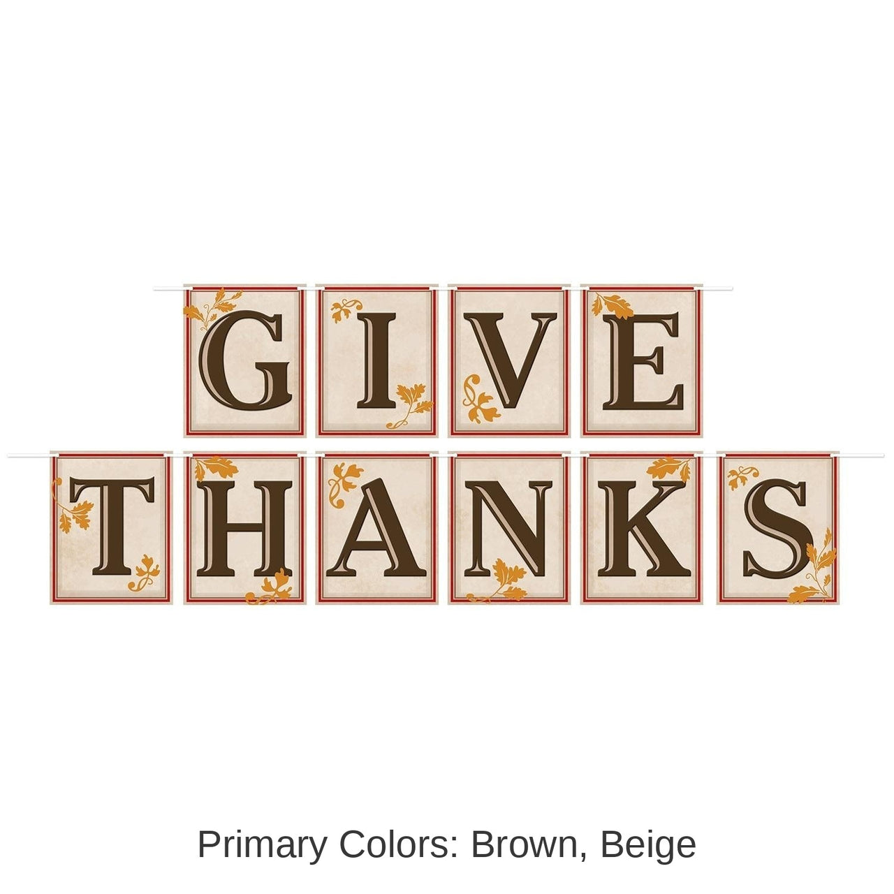 12 Pack Bulk Thanksgiving Give Thanks Streamer