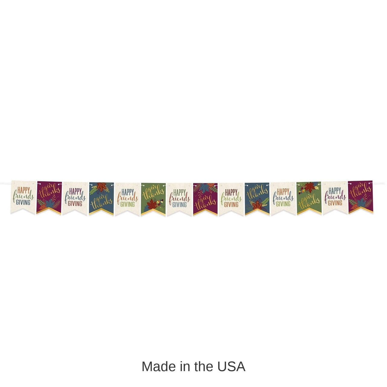 12 Pack Bulk Foil Happy Friendsgiving Streamer