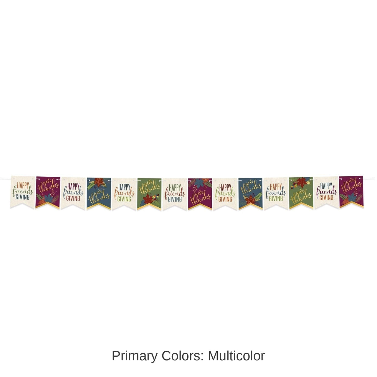 12 Pack Bulk Foil Happy Friendsgiving Streamer