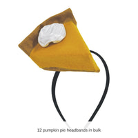 12 Pack Bulk Festive Pumpkin Pie Headband Thanksgiving & Fall