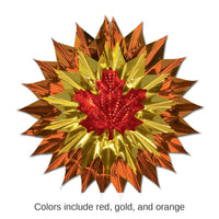 12 Piece Bulk Thanksgiving Fall Leaf Fan-Burst