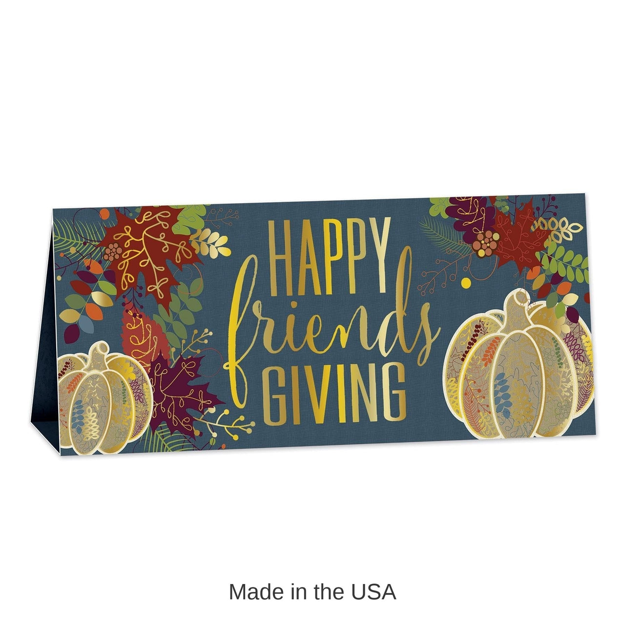 12 Pack Bulk 3-D Foil Happy Friendsgiving Centerpiece