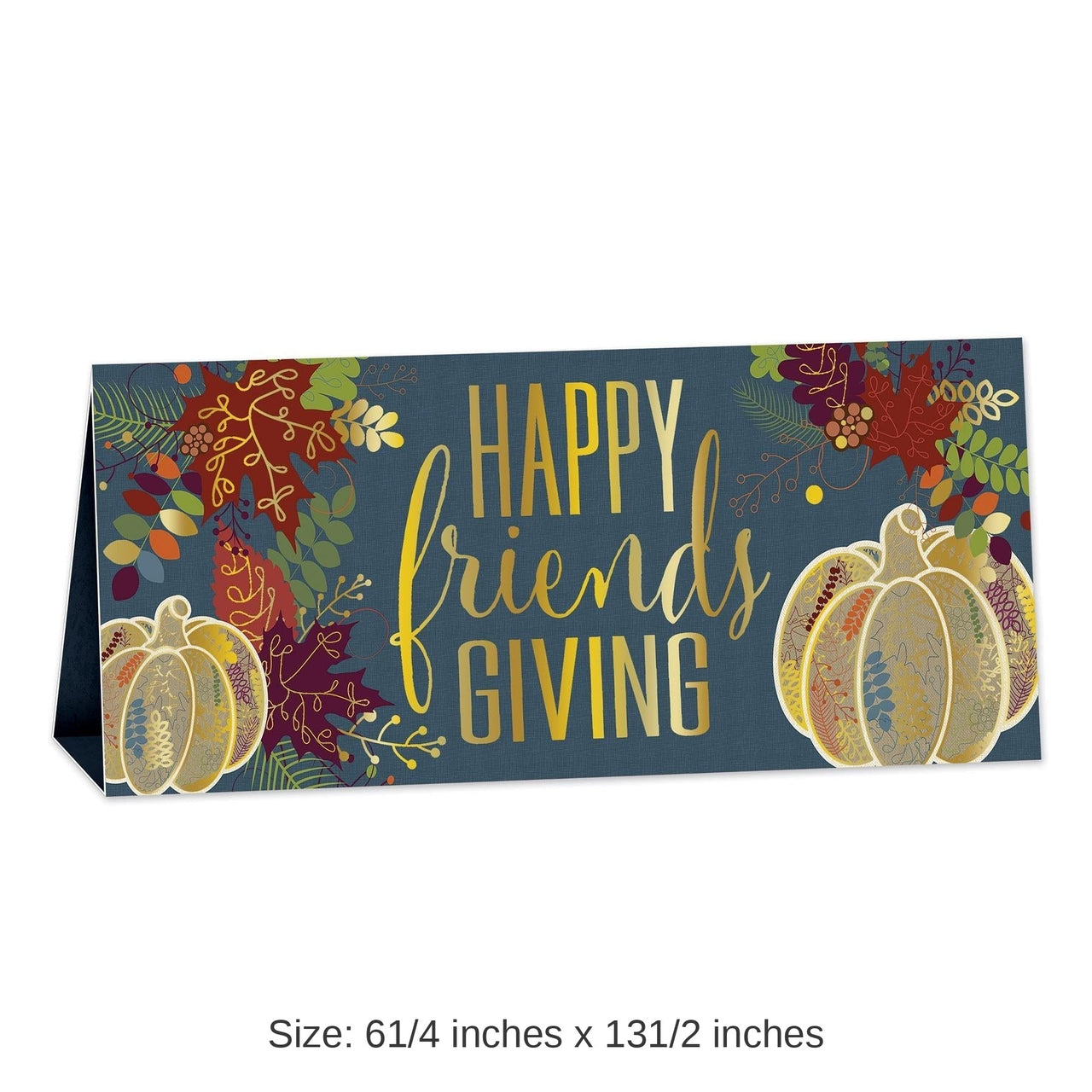 12 Pack Bulk 3-D Foil Happy Friendsgiving Centerpiece