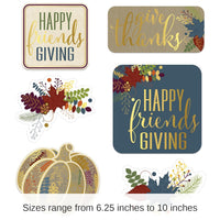 72 Pack Beistle Foil Friendsgiving Cutouts
