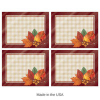 48 Pack Bulk Thanksgiving Plastic Fall Placemats