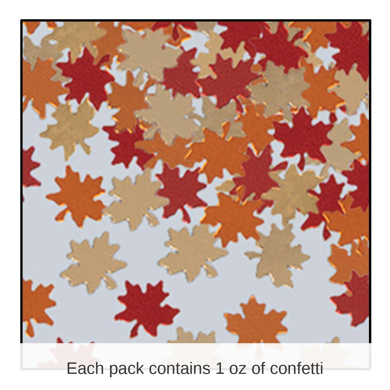 12 Pack Bulk Thanksgiving Confetti Autumn Leaves copper - gold - red (1 Oz per Pack)