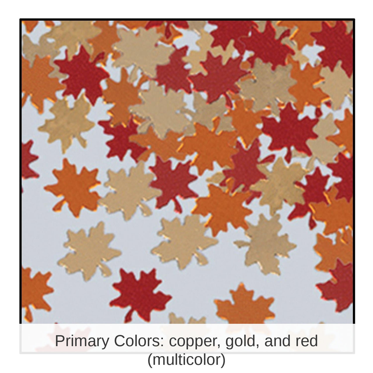 12 Pack Bulk Thanksgiving Confetti Autumn Leaves copper - gold - red (1 Oz per Pack)