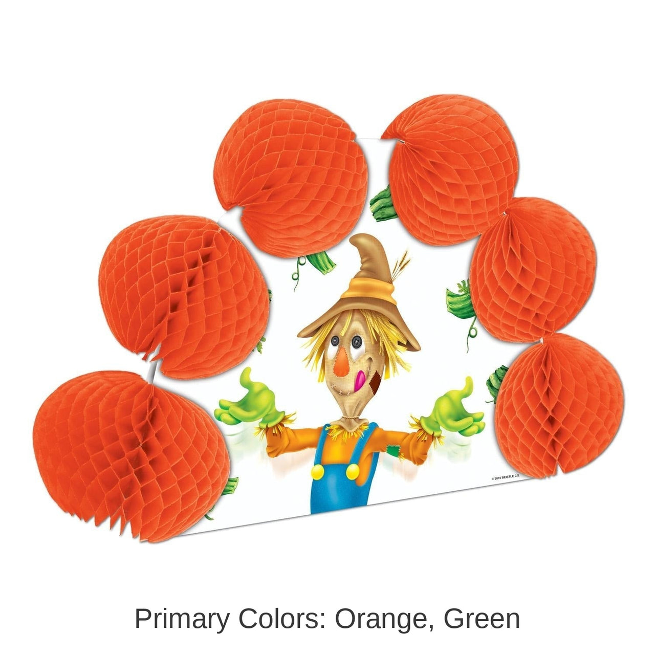 12 Pack Bulk Thanksgiving Scarecrow 2-Sided Centerpiece