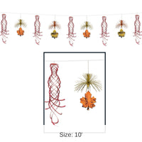 12 Pack Bulk Thanksgiving Leaf Shimmer Garland