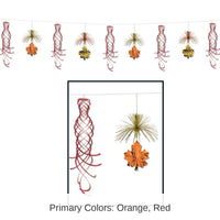 12 Pack Bulk Thanksgiving Leaf Shimmer Garland