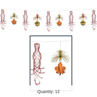 12 Pack Bulk Thanksgiving Leaf Shimmer Garland