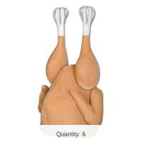 6 Pack Bulk Thanksgiving Plush Turkey Hat