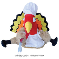 4 Pack Bulk Thanksgiving Plush Chef Turkey Hat
