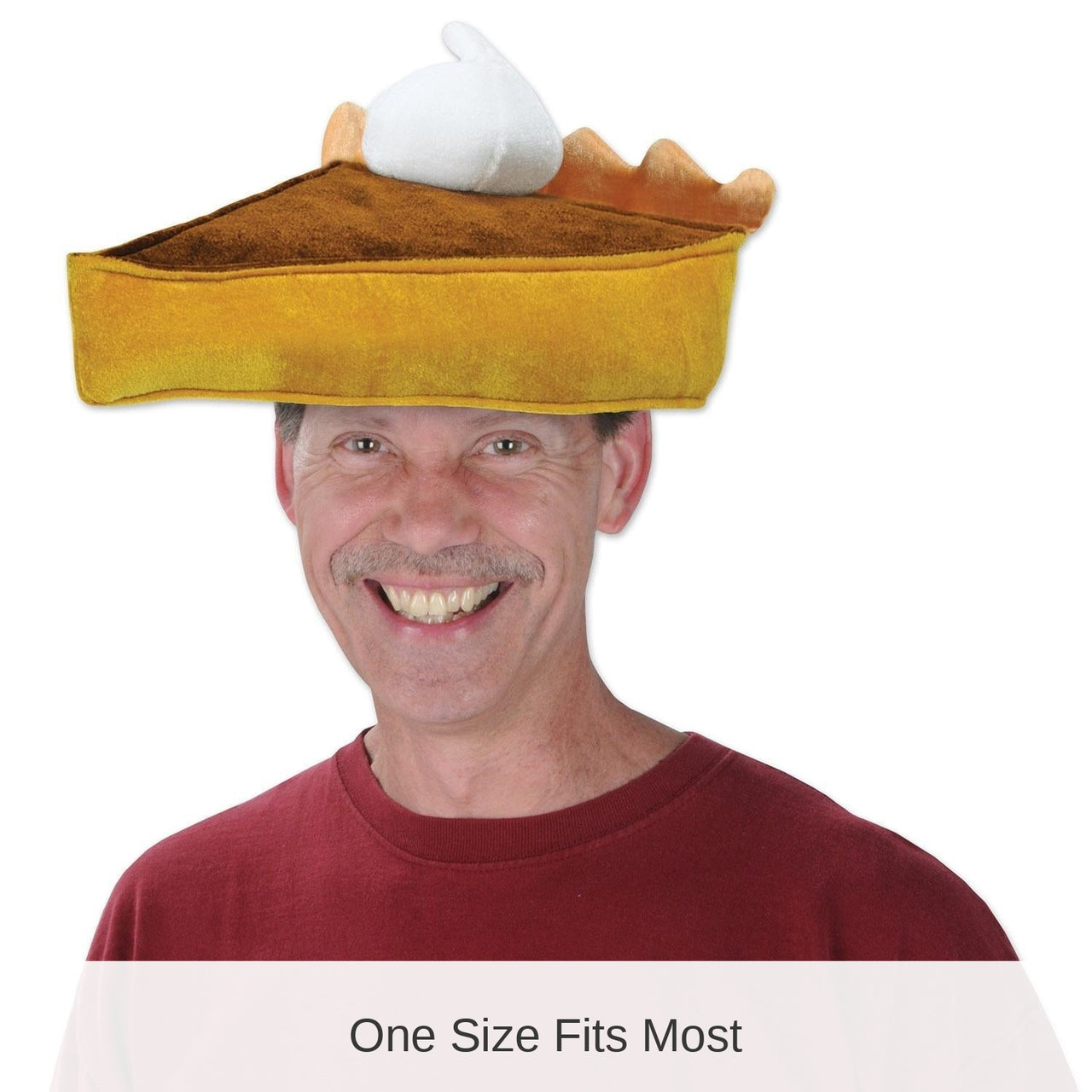6 Pack Bulk Thanksgiving Plush Pumpkin Pie Hat