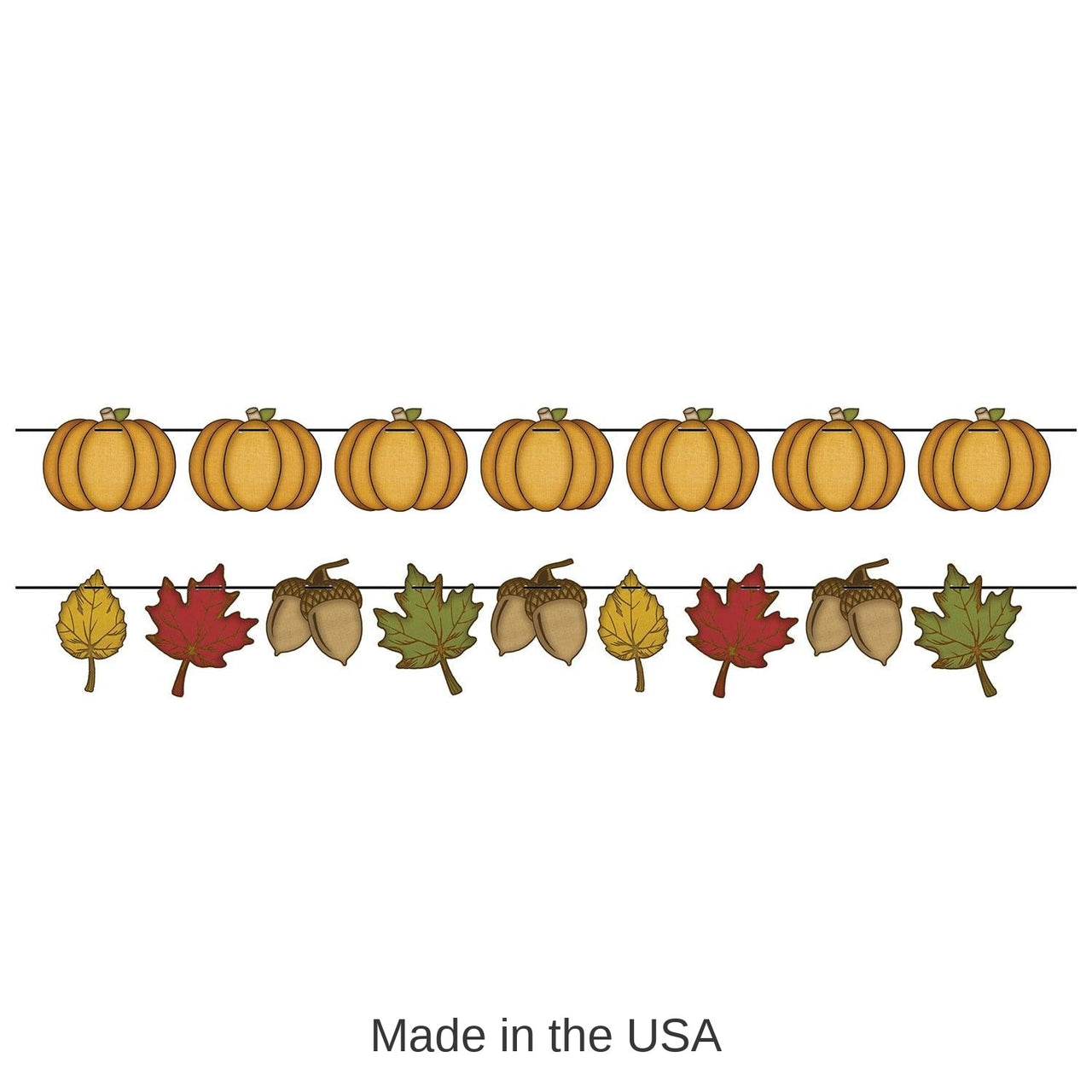 12 Pack Bulk Thanksgiving Rustic Fall Streamer Set