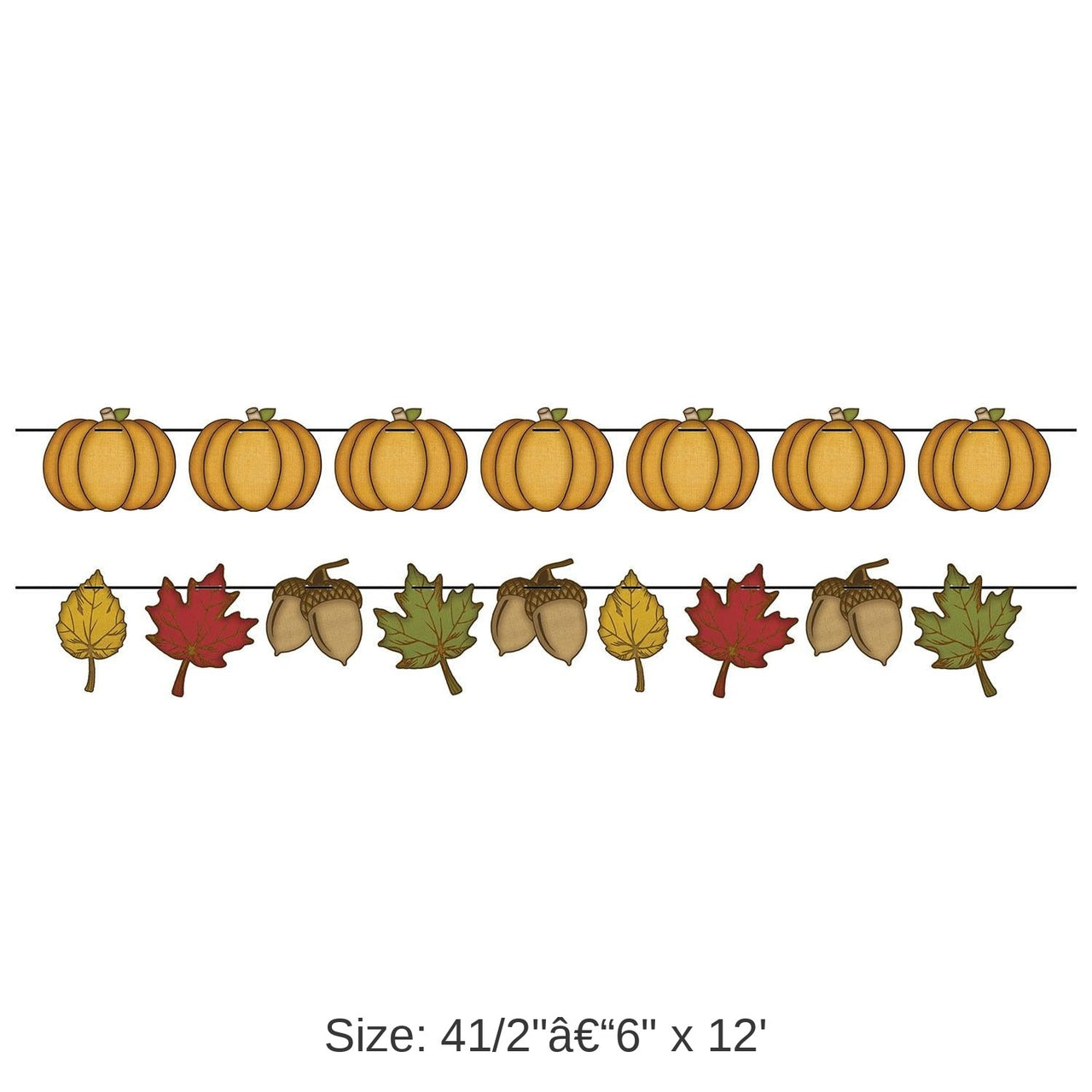 12 Pack Bulk Thanksgiving Rustic Fall Streamer Set