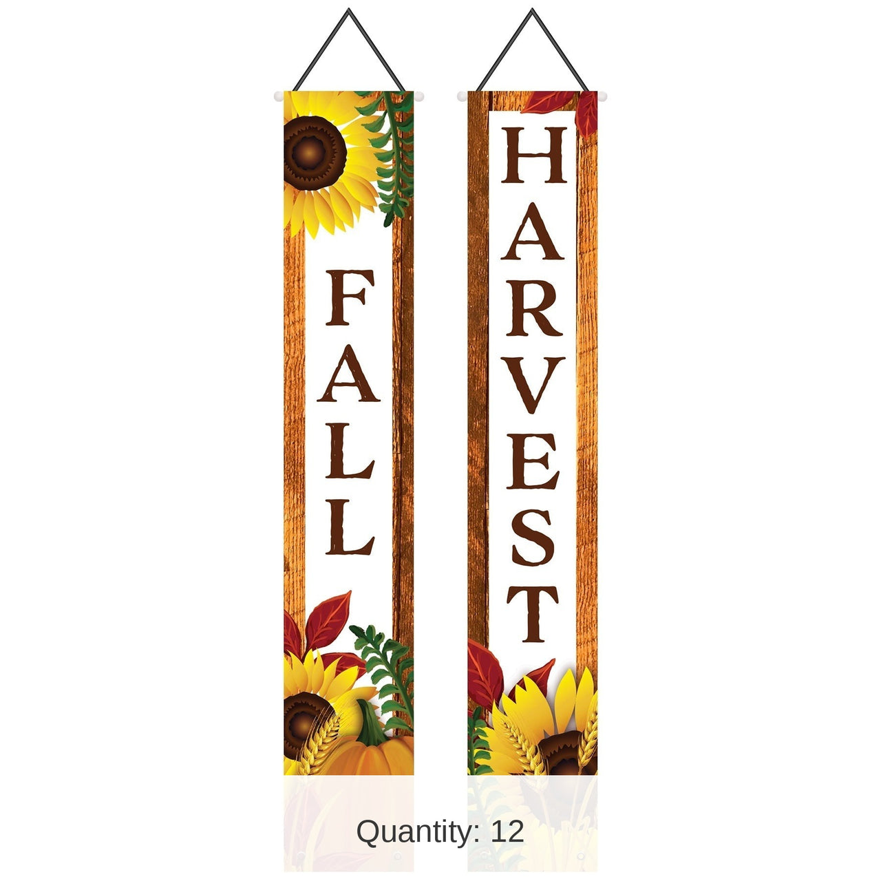 12 Pack Bulk Fall Fabric Door Panel Set