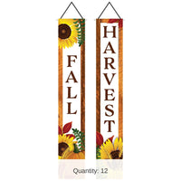 12 Pack Bulk Fall Fabric Door Panel Set